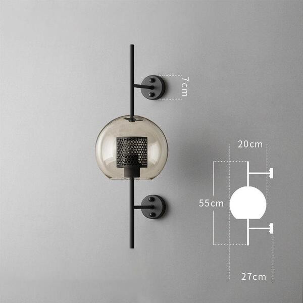 Vintage Glazen Wandlamp Woonkamer Industrieel HL50
