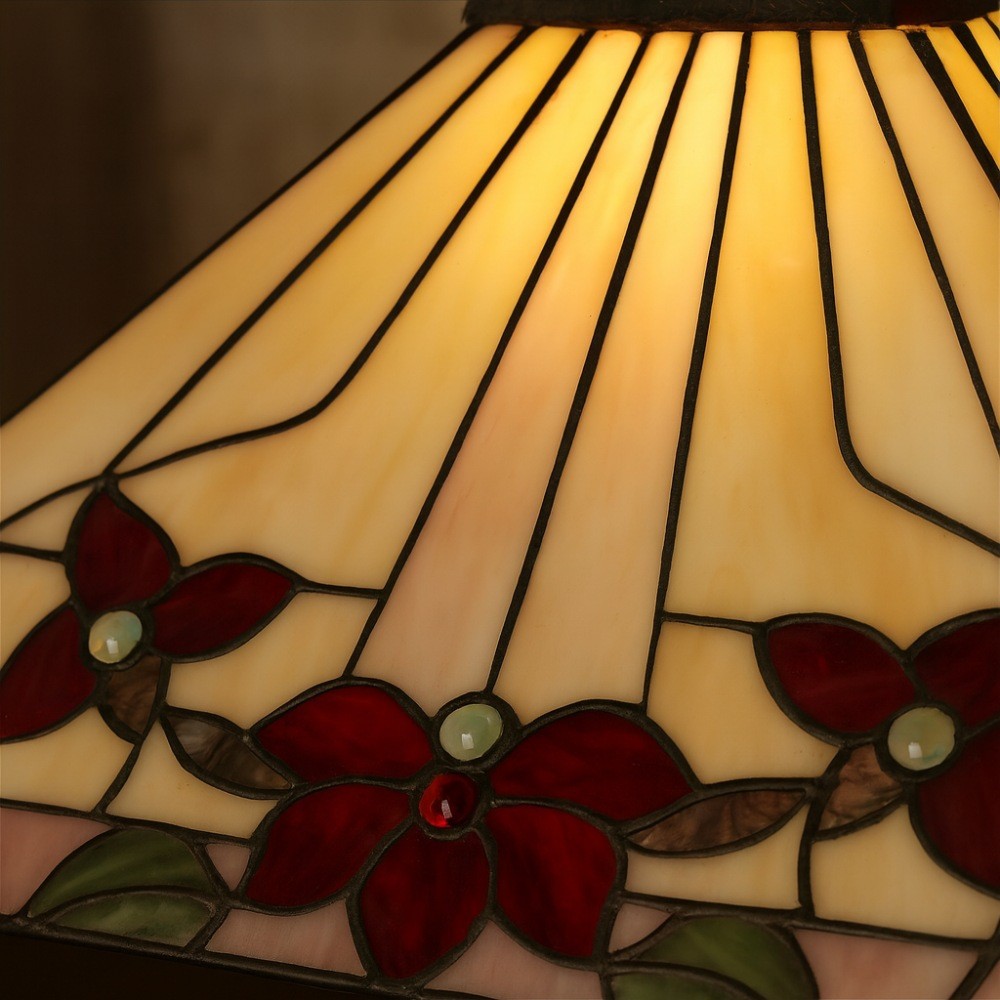 TF Camillo Klassieke Hanglamp met Patroon - Glas-in-loodlamp voor Slaapkamer of Hal HL2005