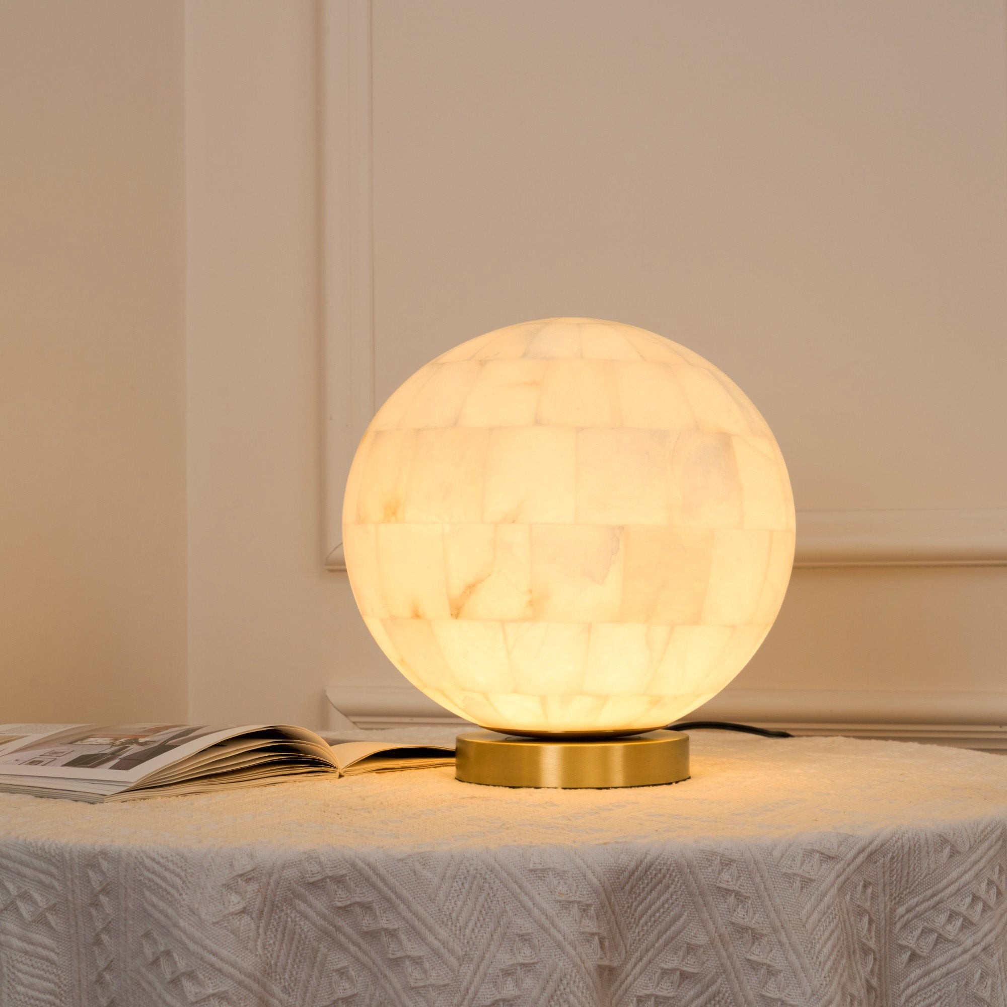 Tafellamp met alabasterbol HL2986
