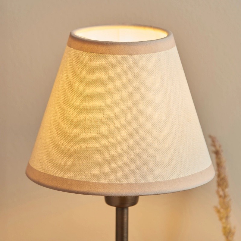 Bronzuno bureaulamp met textuurstof - Moderne verlichting met metalen voet voor kantoren of lounges HL2121