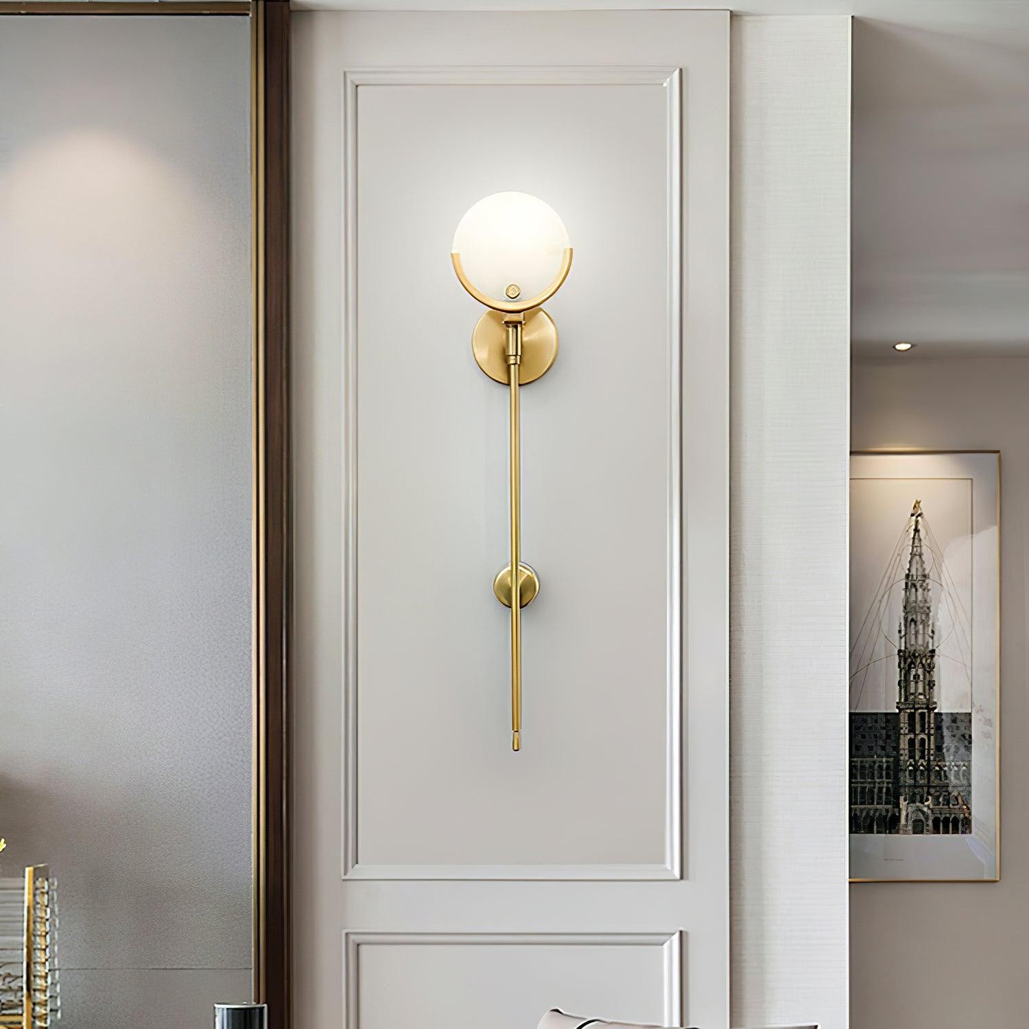 Ava messing alabaster wandlamp HL2941