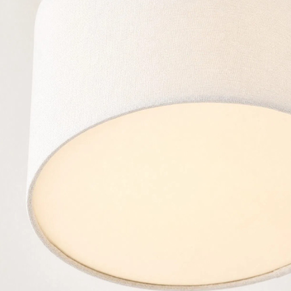 Jelvane Drum Flush Mount met stoffen kap HL1480