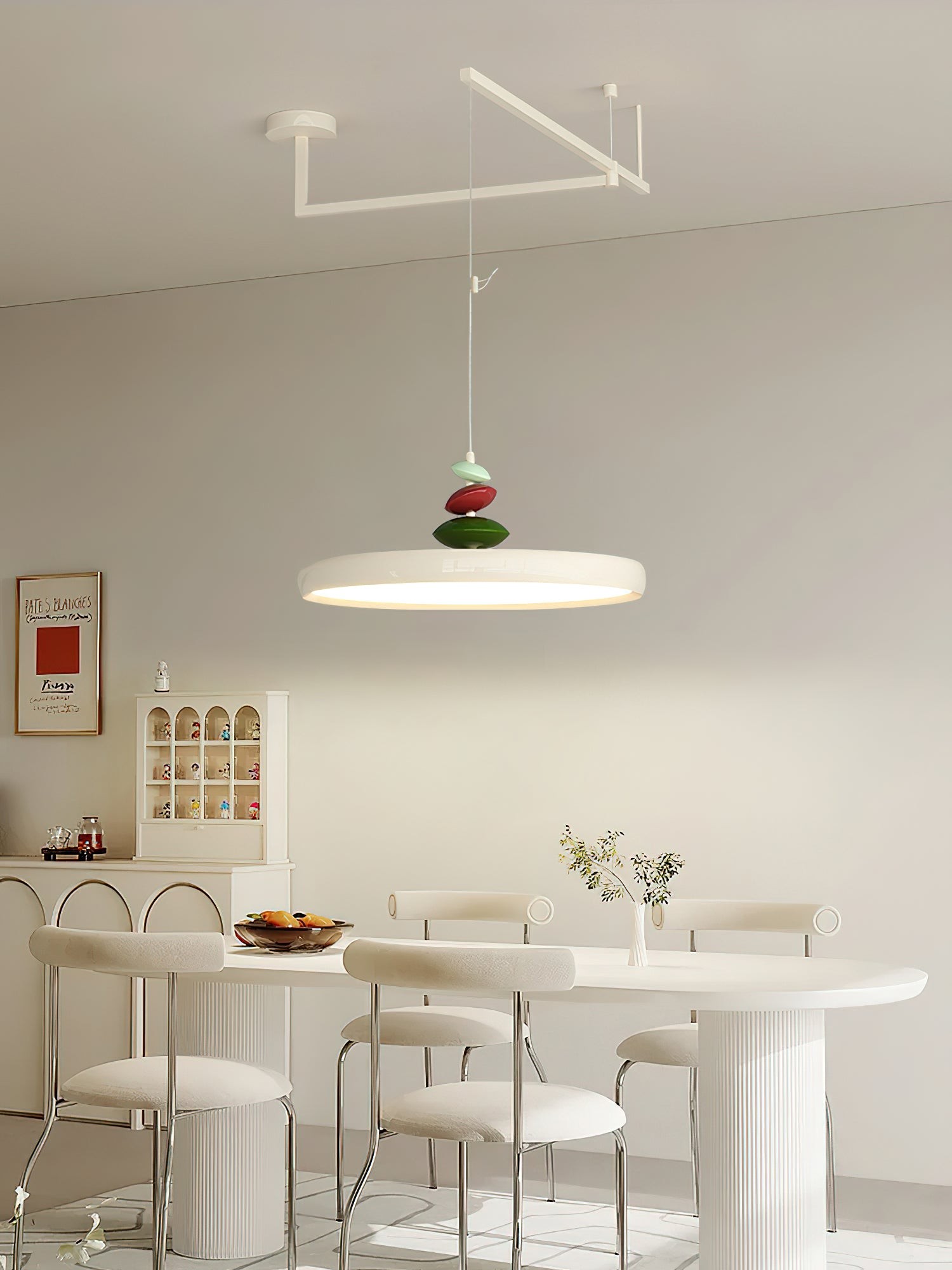 Hanglamp met zwenkarm van steen HL906