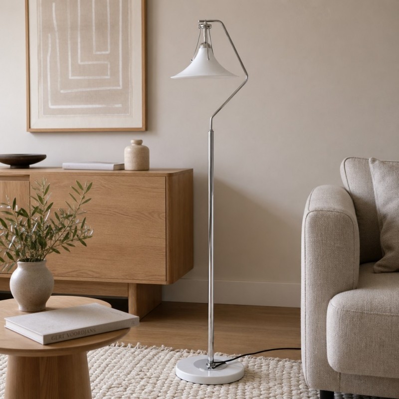 Kallera Franse vloerlamp - Magnolia Design decoratieve lamp voor naast de bank en in de leeshoek HL3583