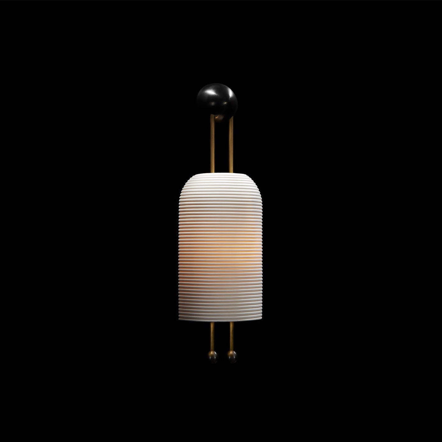 Wandlamp met glazen lantaarn HL3031