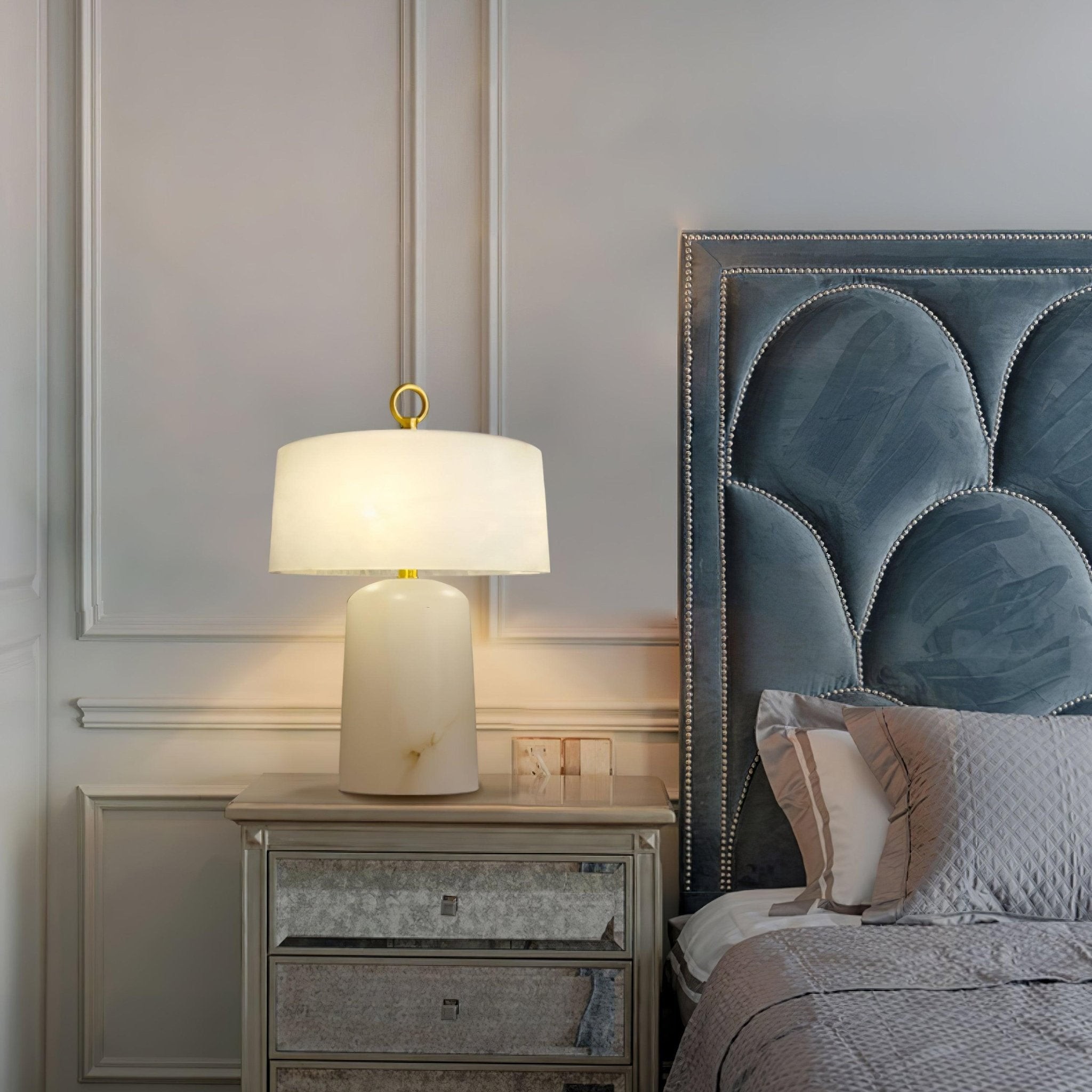 Lichte luxe stijl marmeren stenen tafellamp HL355