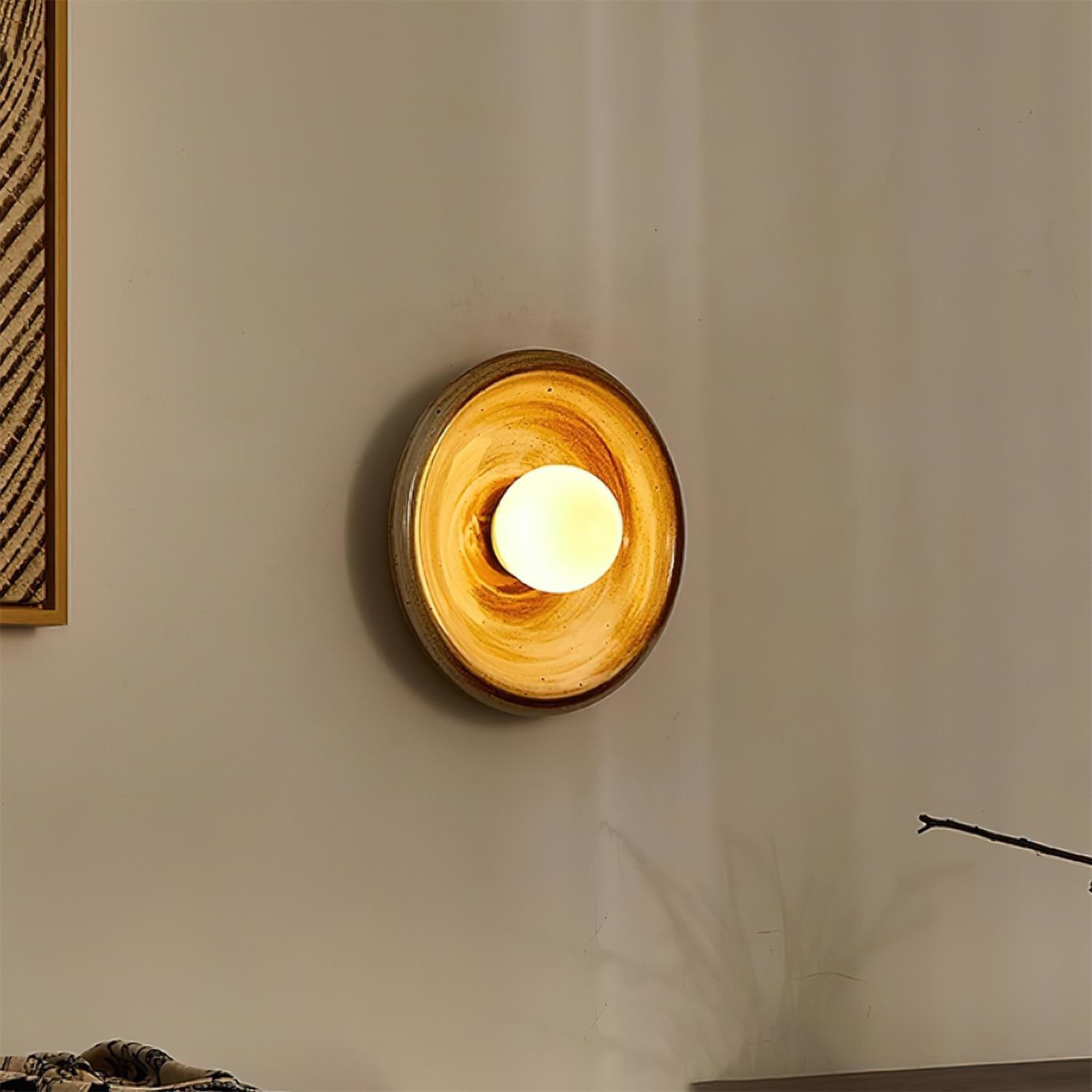 Ronde keramische rail wandlamp HL820