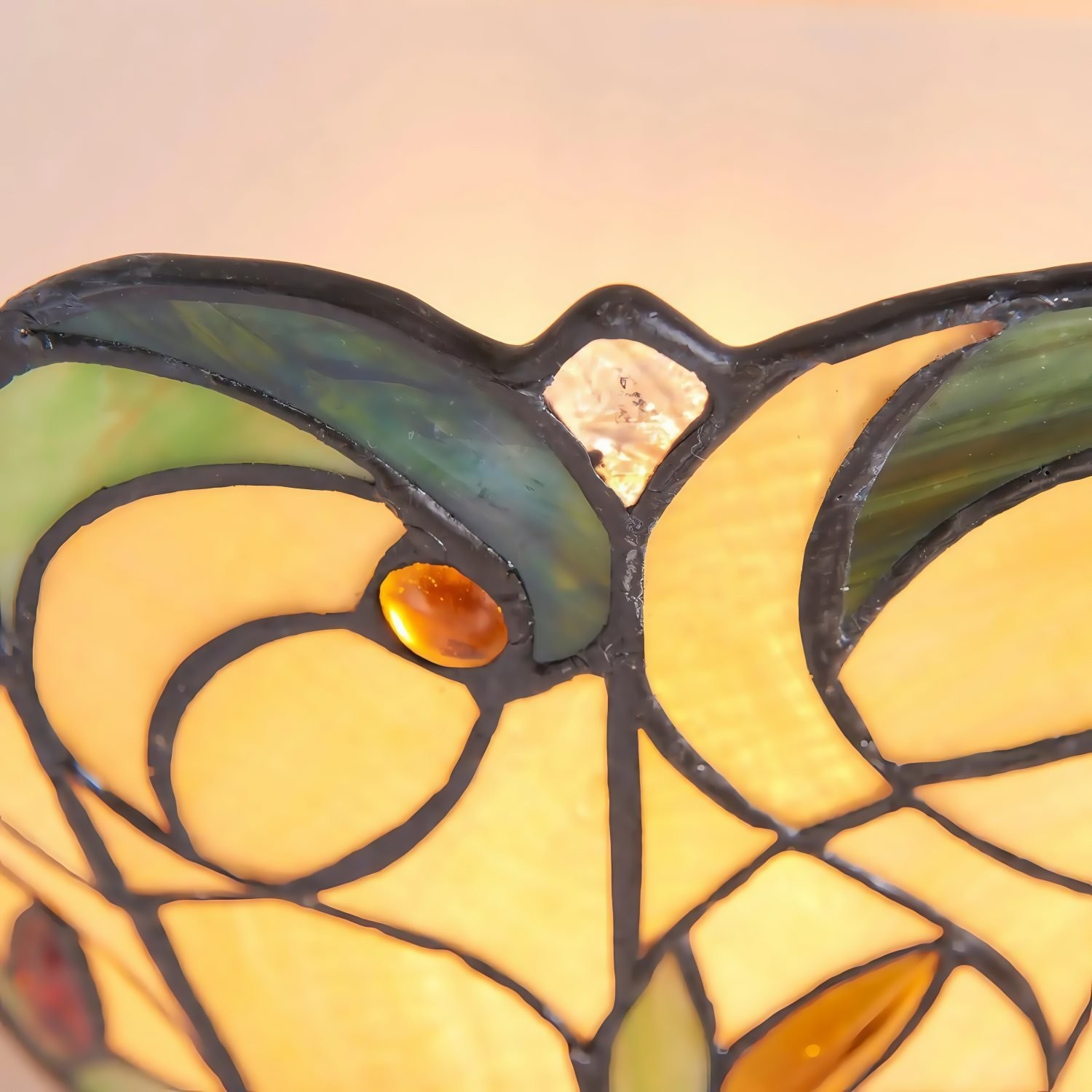 TF Jamelia Art Nouveau wandlamp met facetgeslepen glazen kap - Metalen glazen armatuur voor hal of slaapkamer HL2212