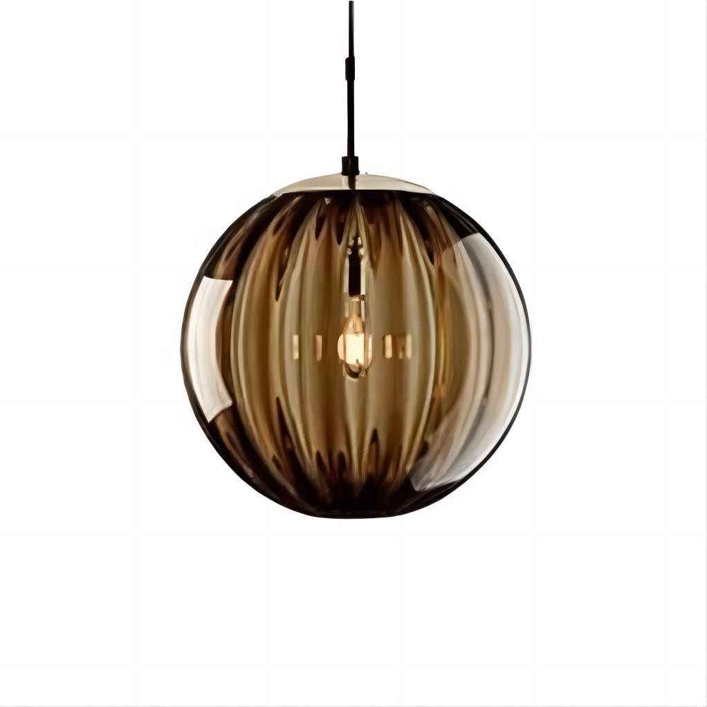 Glazen Bol Hanglamp Met Scandinavisch Waterpatroon HL260