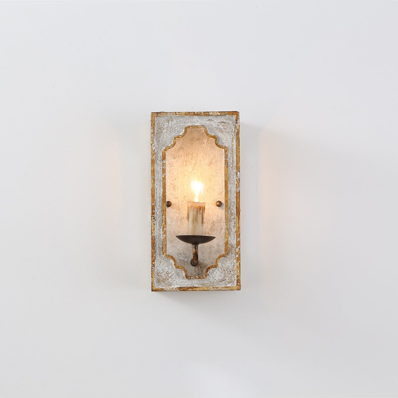 Boho rustieke kubusvormige wandlamp HL3183
