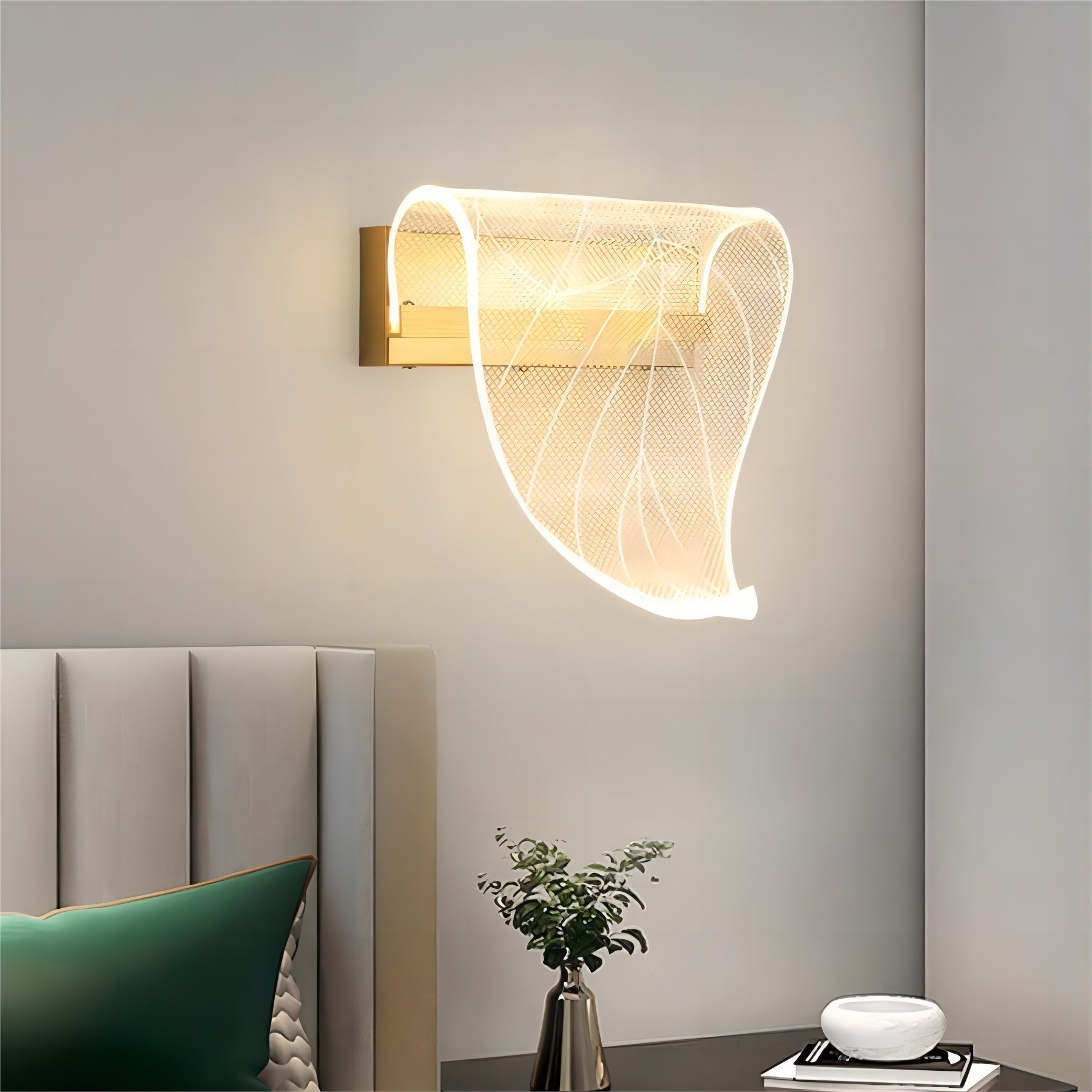 Heldere acryl onregelmatige blad wandlamp HL120