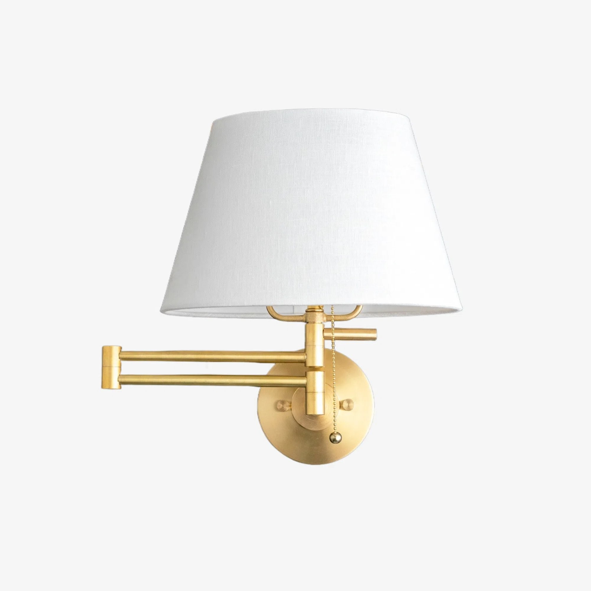 Ornato Luxe Messing Schoolhouse Wandlamp - Art Deco Wandlamp met Witte Kap HL1766