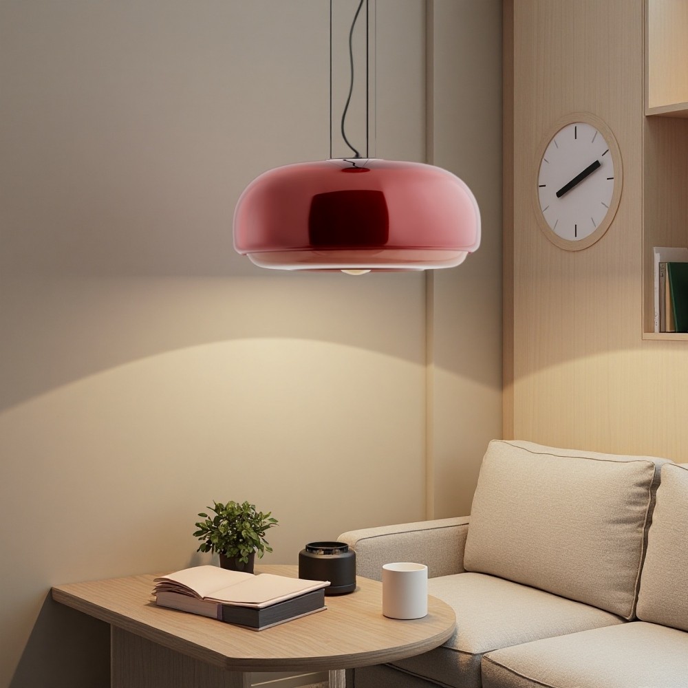 Clinco Macaron Hanglamp met Glas-in-lood - Moderne Hanglamp voor Eetkamer en Slaapkamer HL1098