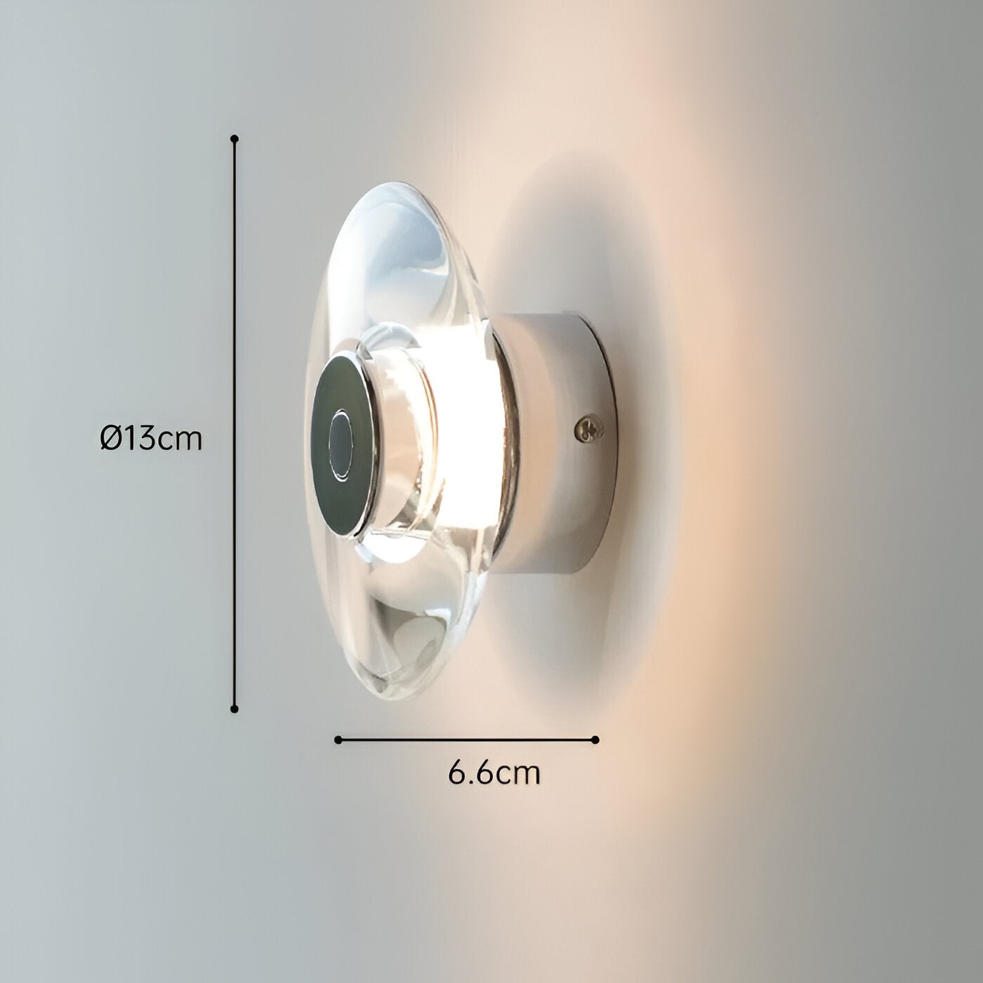 Italiaanse kristallen minimalistische Clementine wandlamp HL3511