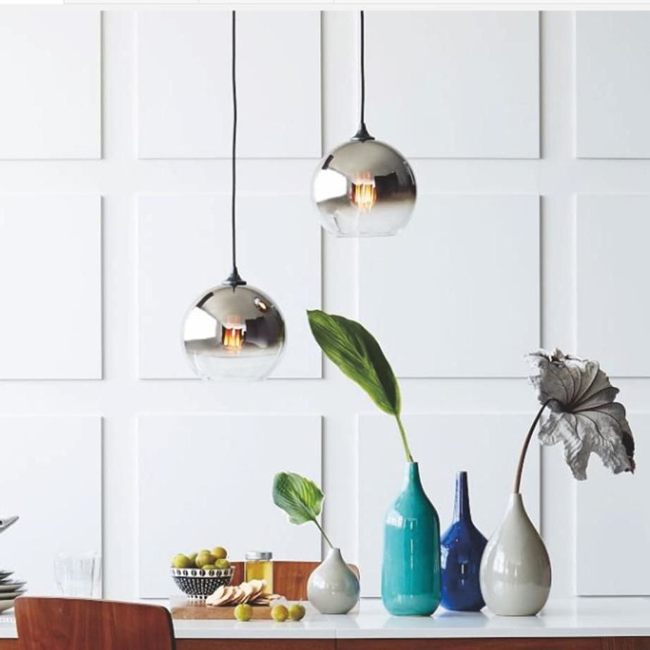 Moderne Glazen Bol Hanglamp Met Verloop HL70