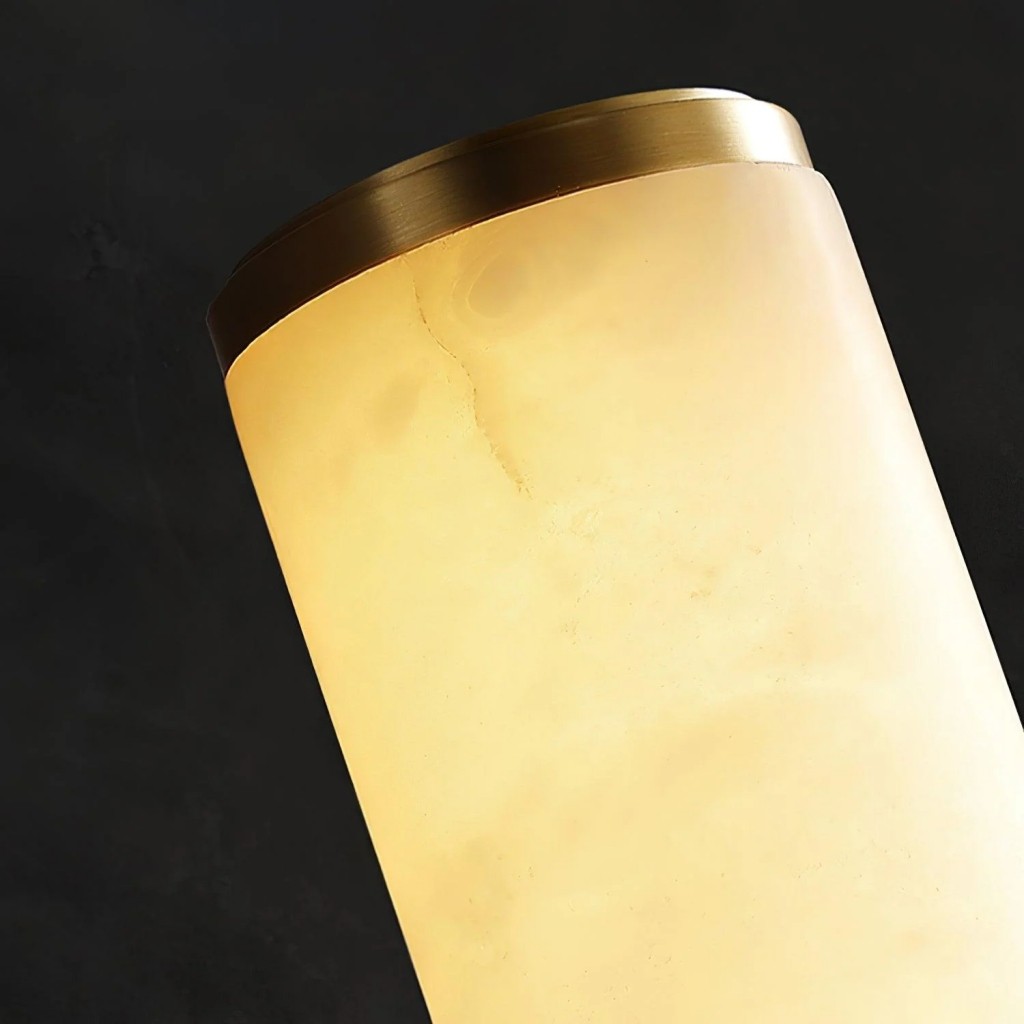 Solaryx Moderne Alabaster Wandlamp - Verlichting voor Slaapkamer en Woonkamer HL2484