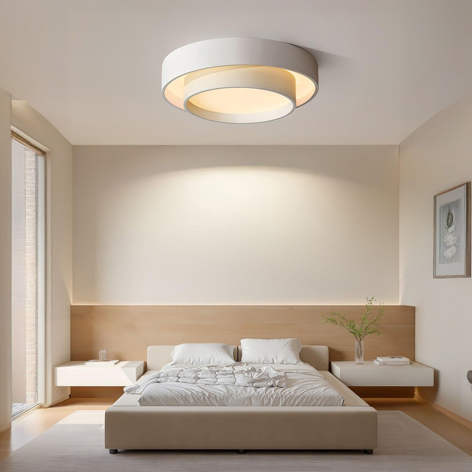 Dubbele ronde schijf Melody plafondlamp HL165