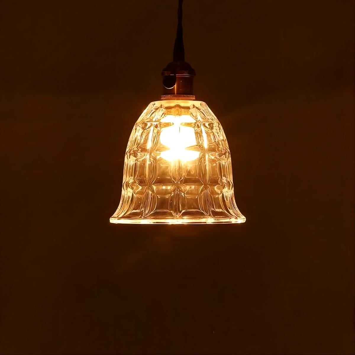 Antiek helder geribbeld glas Slaapkamer keuken hanglamp HL48