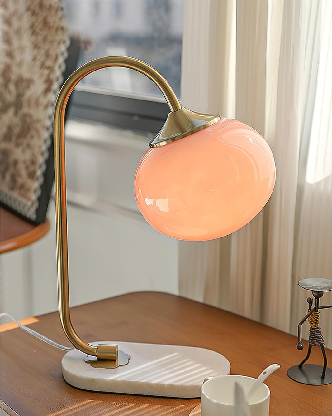Scandinavische crèmekleurige bal tafellamp voor woonkamer HL597