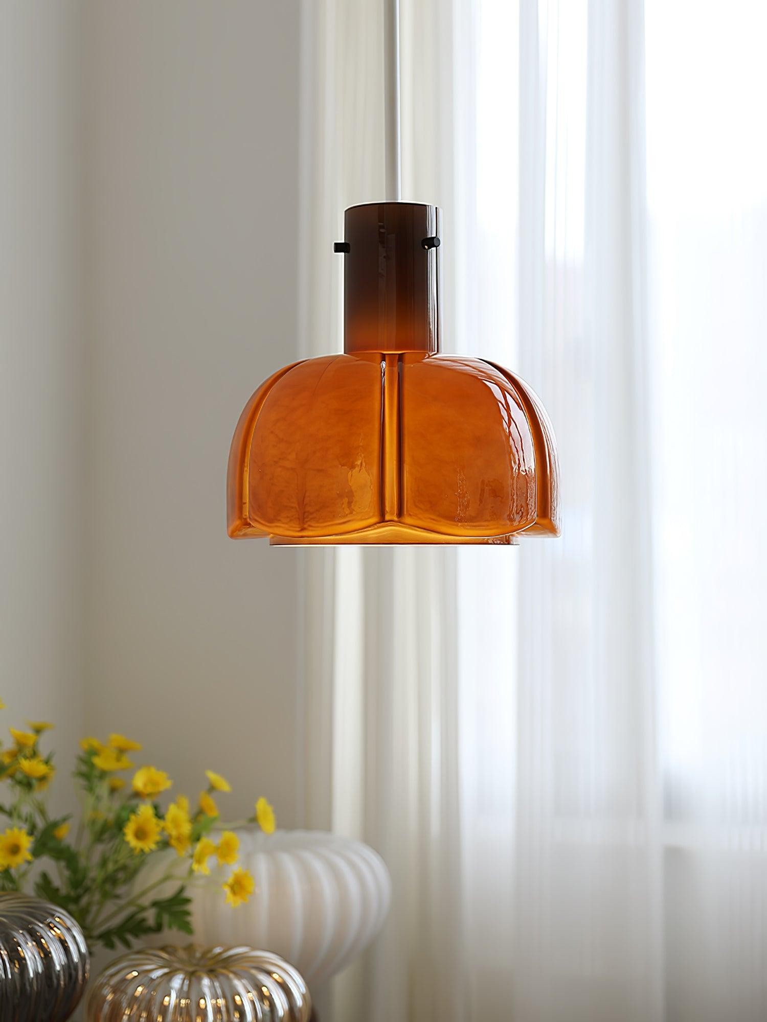 Middeleeuwse stijl glazen knop hanglamp HL619