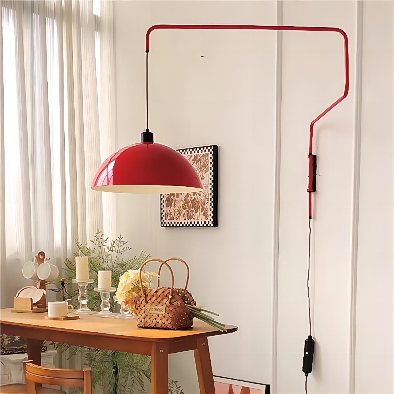 Moderne komvormige opvouwbare intrekbare wandlamp HL169