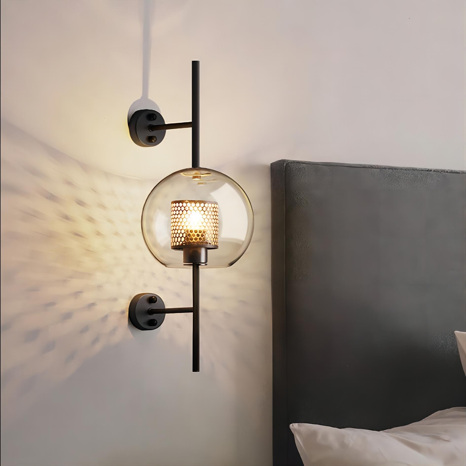 Vintage Glazen Wandlamp Woonkamer Industrieel HL50