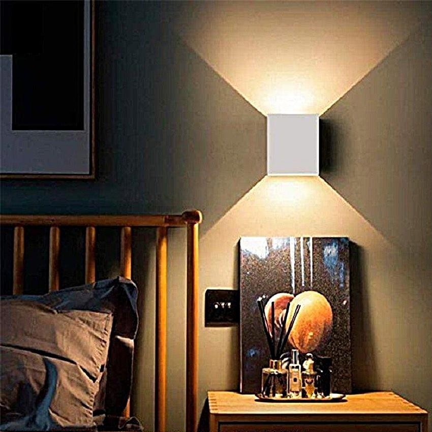 Moderne Cube LED Wandlamp Aluminium Voor Slaapkamer Huis Garage