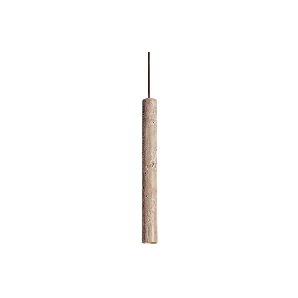 Moderne hanglamp HL3410 met marmeren travertin cilinder.