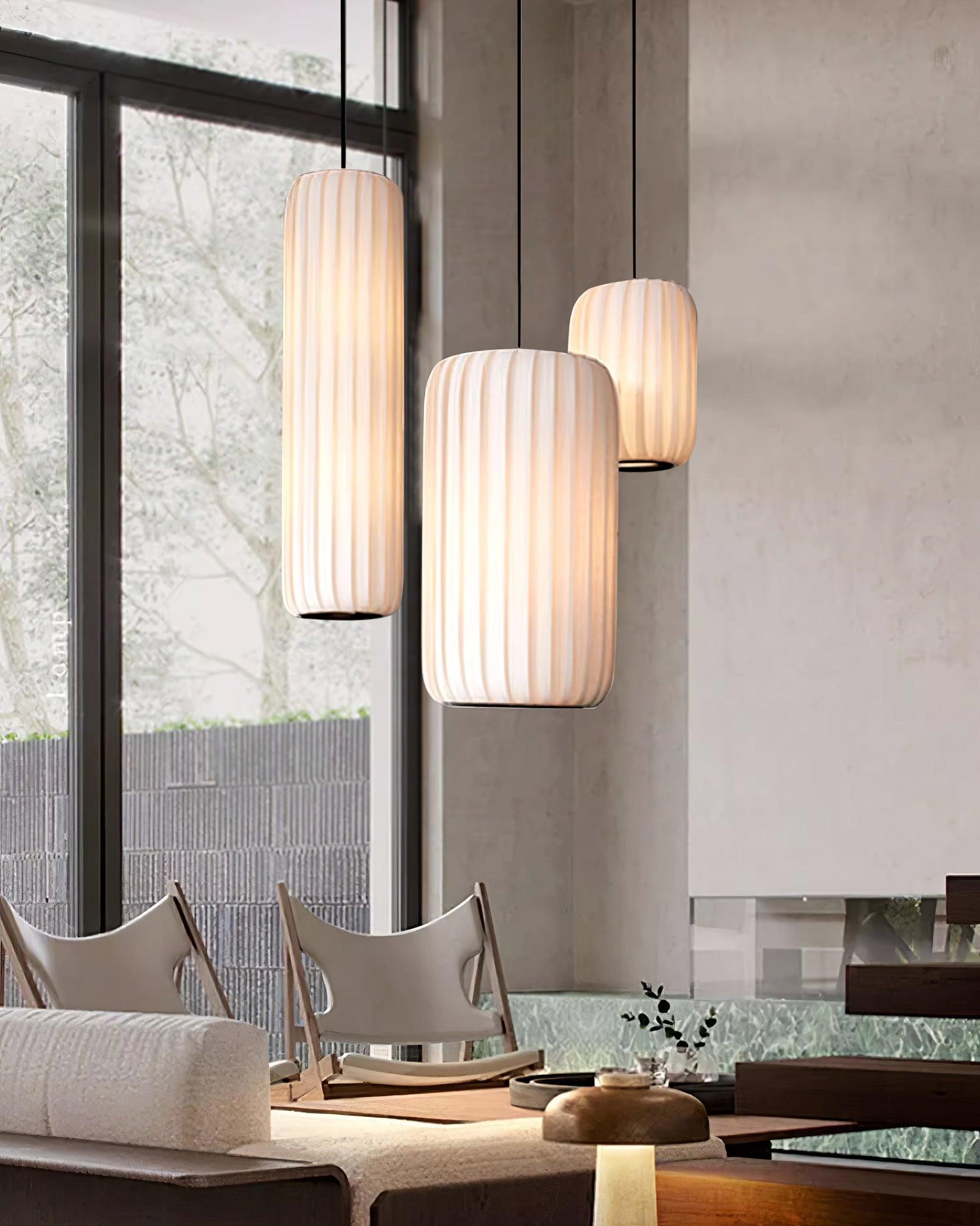 Scandinavische minimalistische stoffen hanglamp HL764