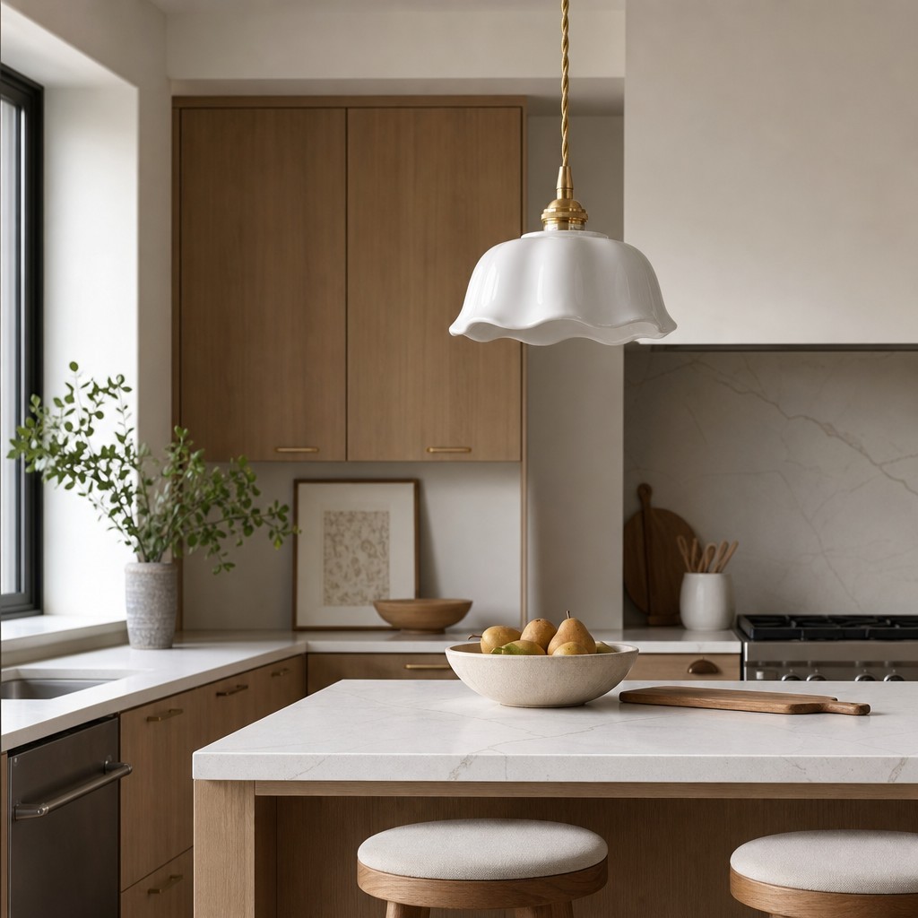 Cienax Mid-Century Flower keramische plafond- en hanglamp - Geschikt voor keuken en woonkamer HL3577
