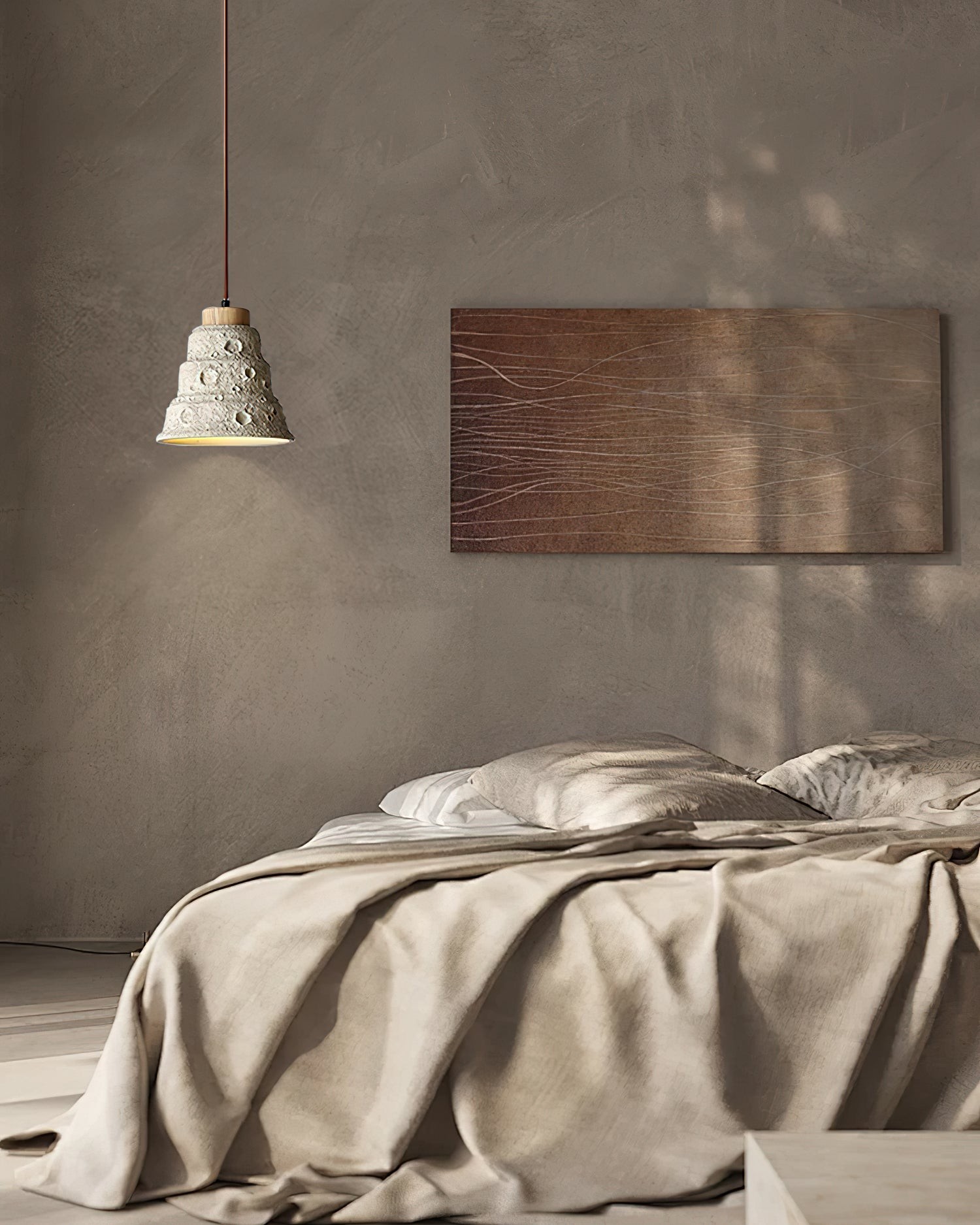 Japanse Wabi Sabi cementen belvormige hanglamp HL939