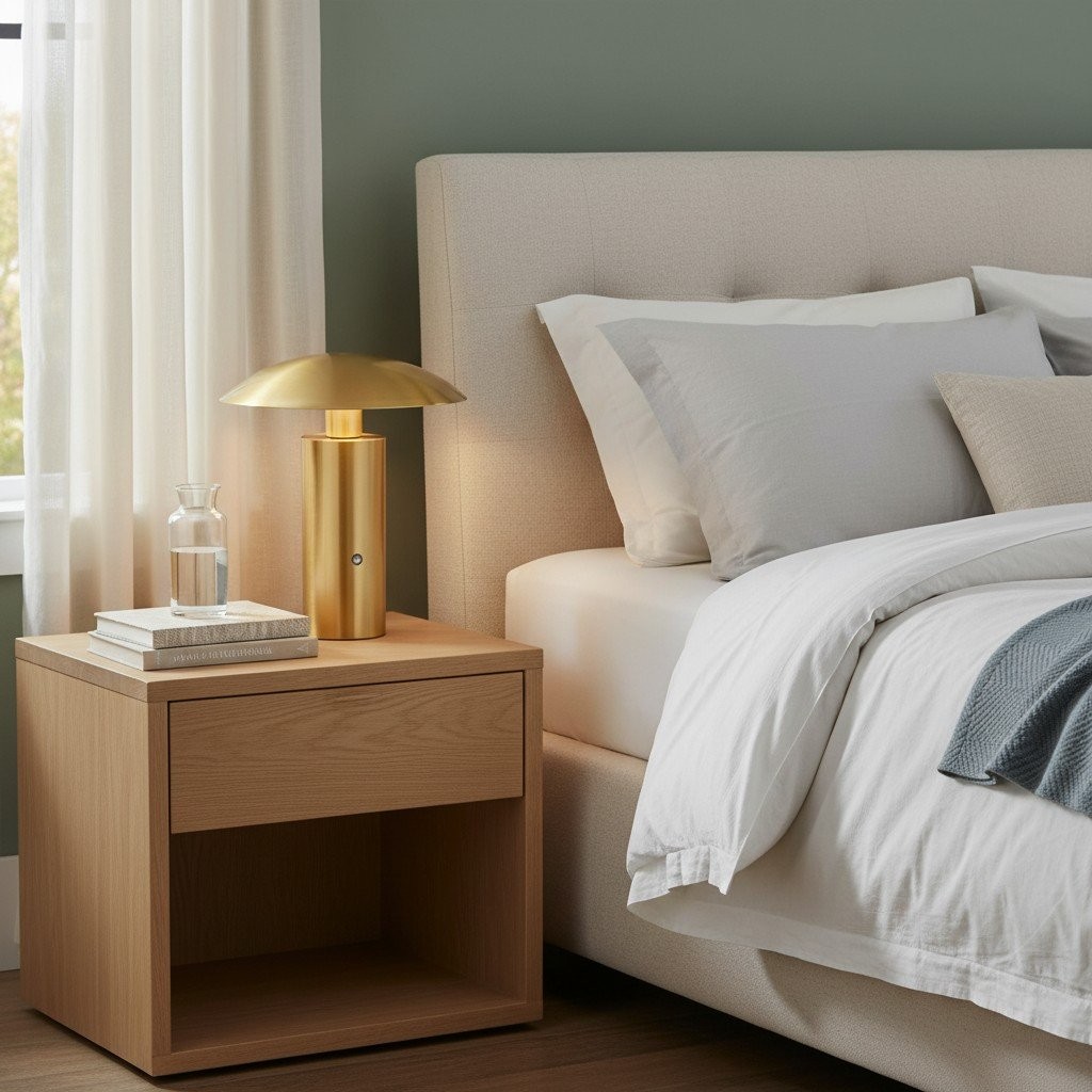Oricone draagbare LED-tafellamp - Draadloze paddenstoellamp met touchdimmer voor eetkamer en nachtkastje HL2120