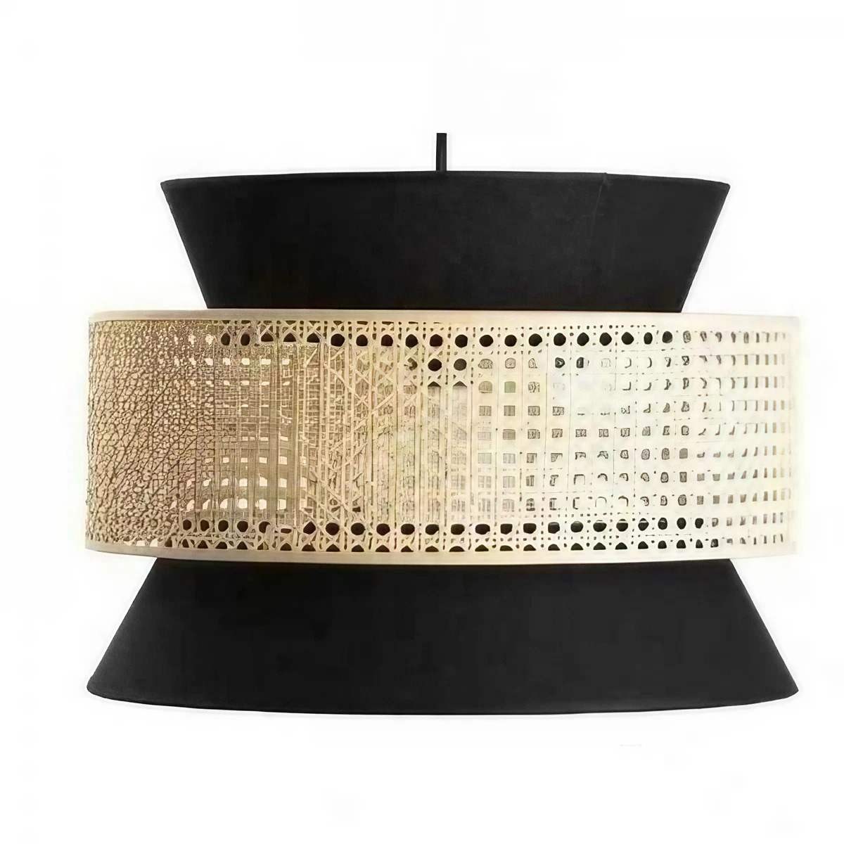 Rustieke Geribbelde Rotan Hanglamp HL03