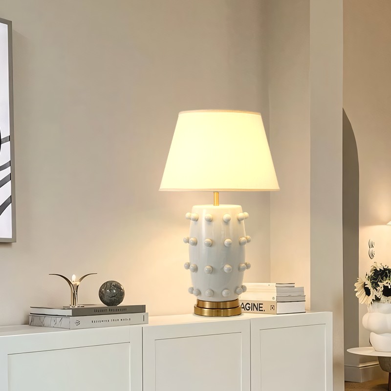 Moderne eenvoudige stippen keramische tafellamp HL601