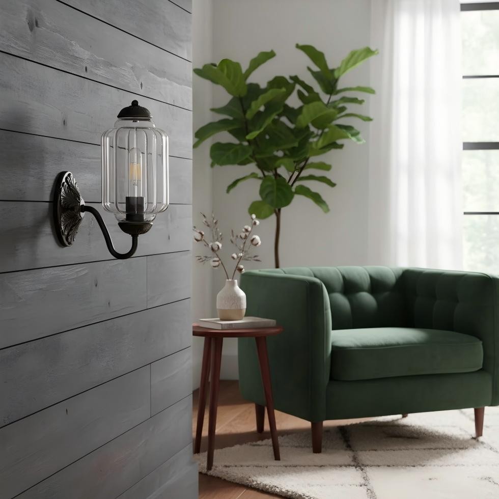 Vintage Melkglas Eloise Kandelaar Wandlamp HL844