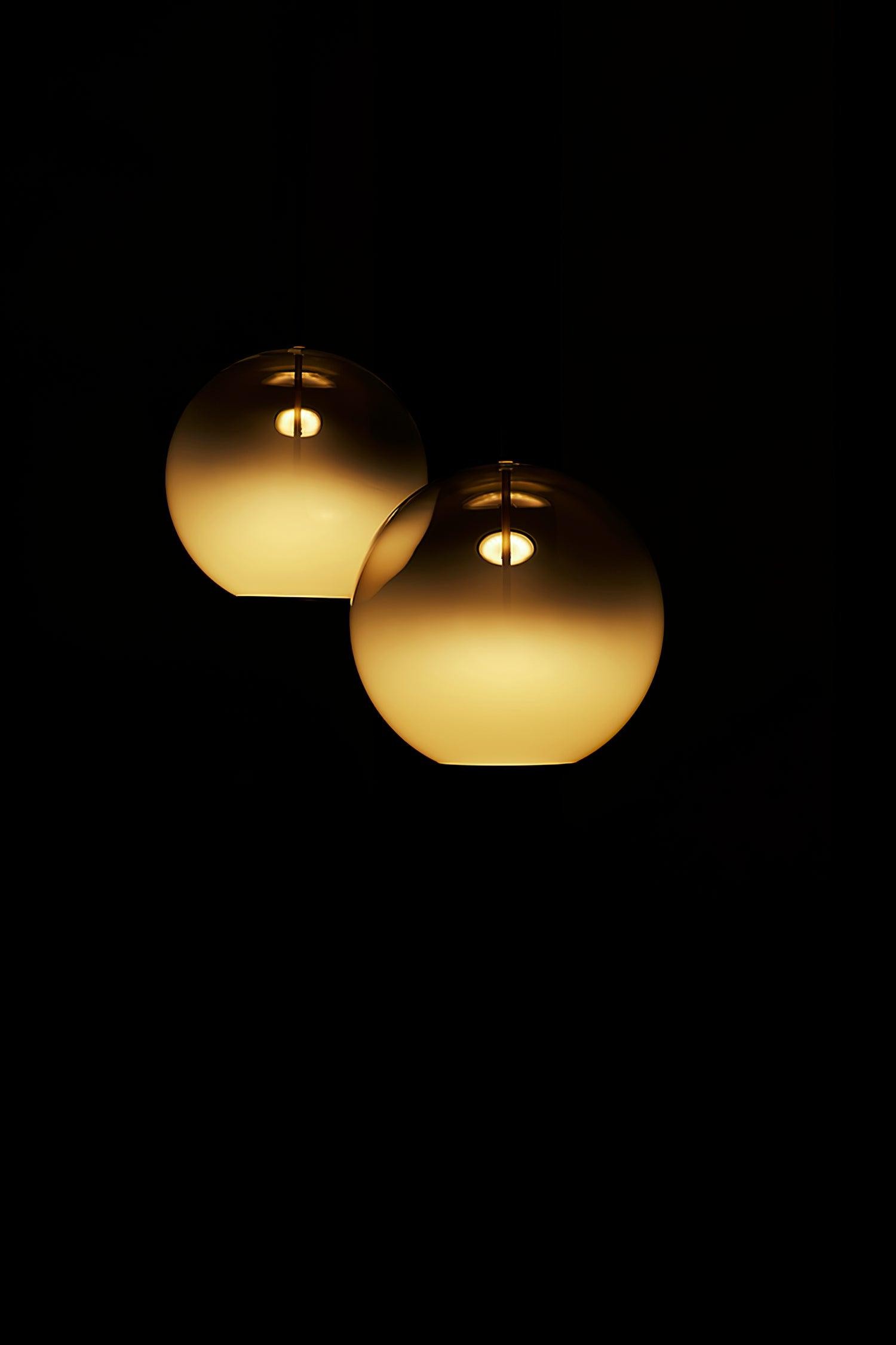 Eenvoudige bolvormige druppelvormige glazen hanglamp HL888