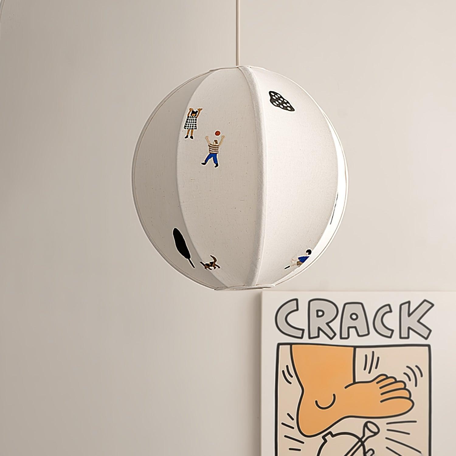 Park geborduurde textiel hanglamp HL634