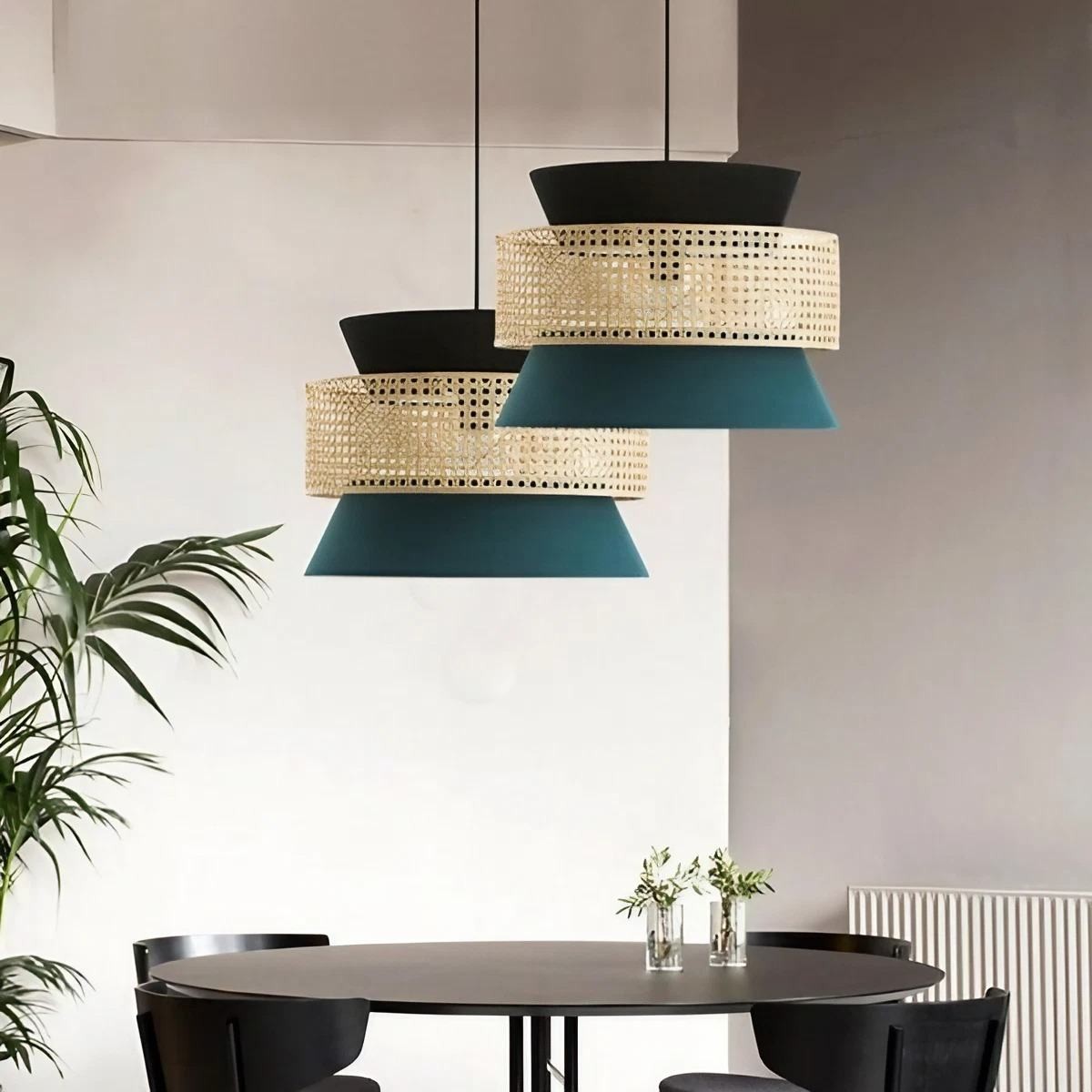 Rustieke Geribbelde Rotan Hanglamp HL03