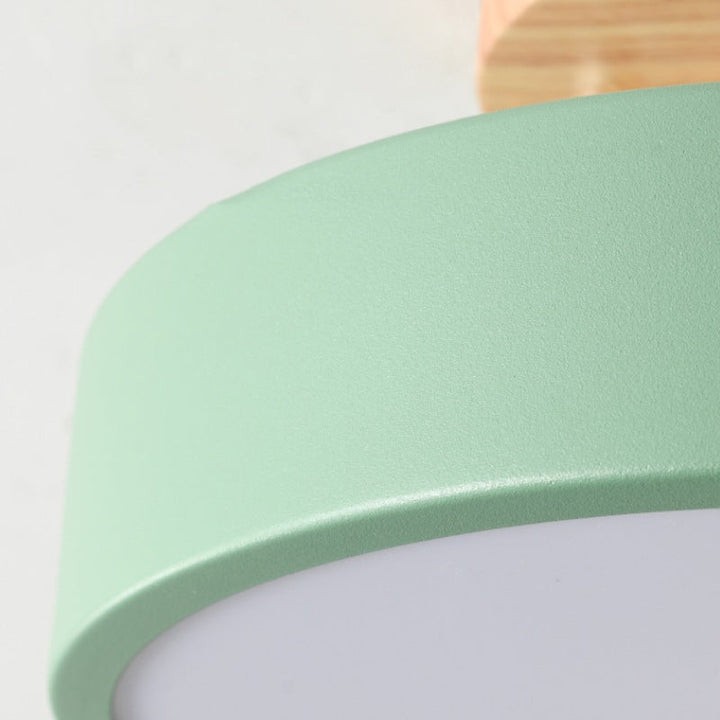 Scandinavische Macaroon Houten Ronde Plafondlamp HL152