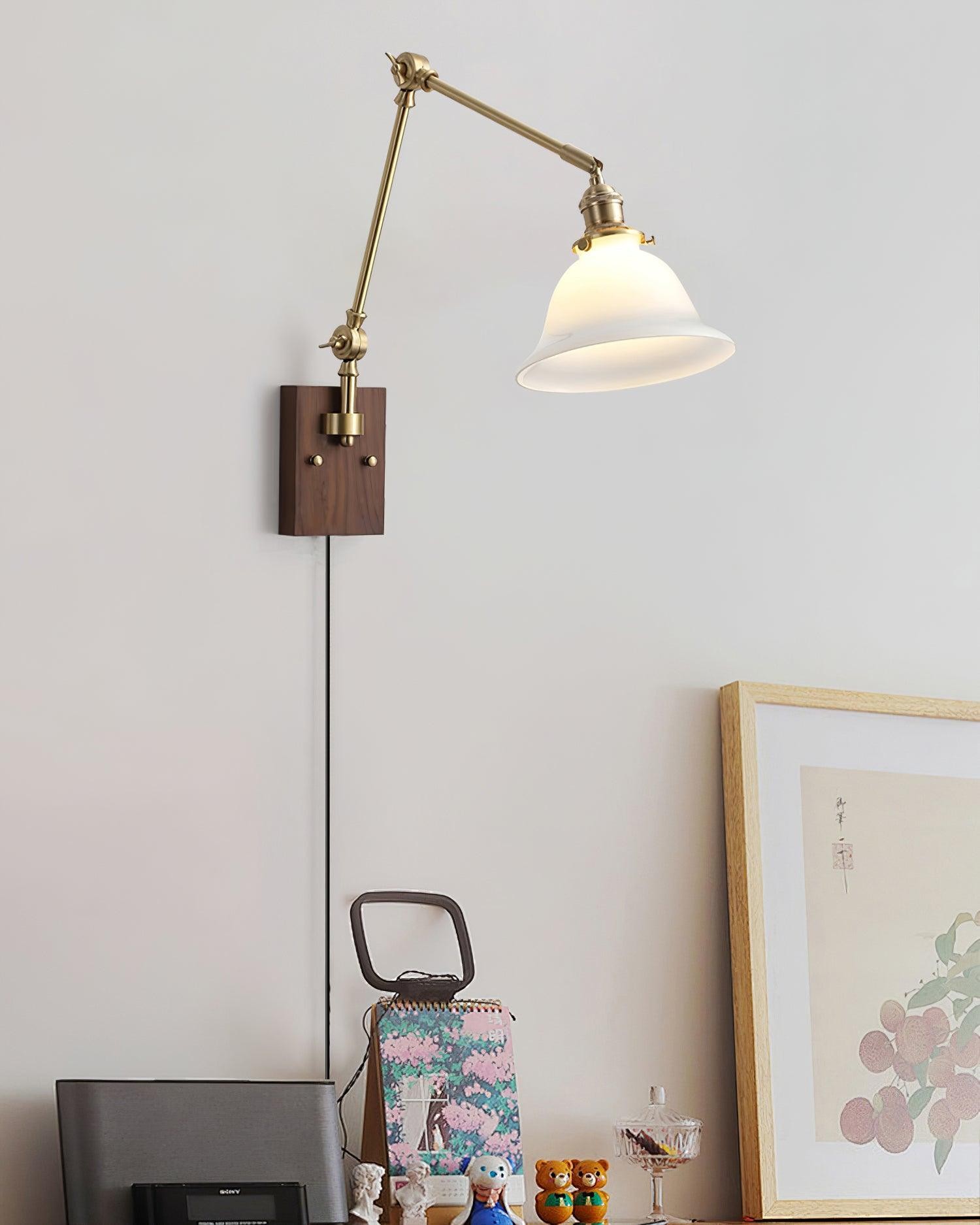 Banker Swing Arm Plug In Wandlamp HL369