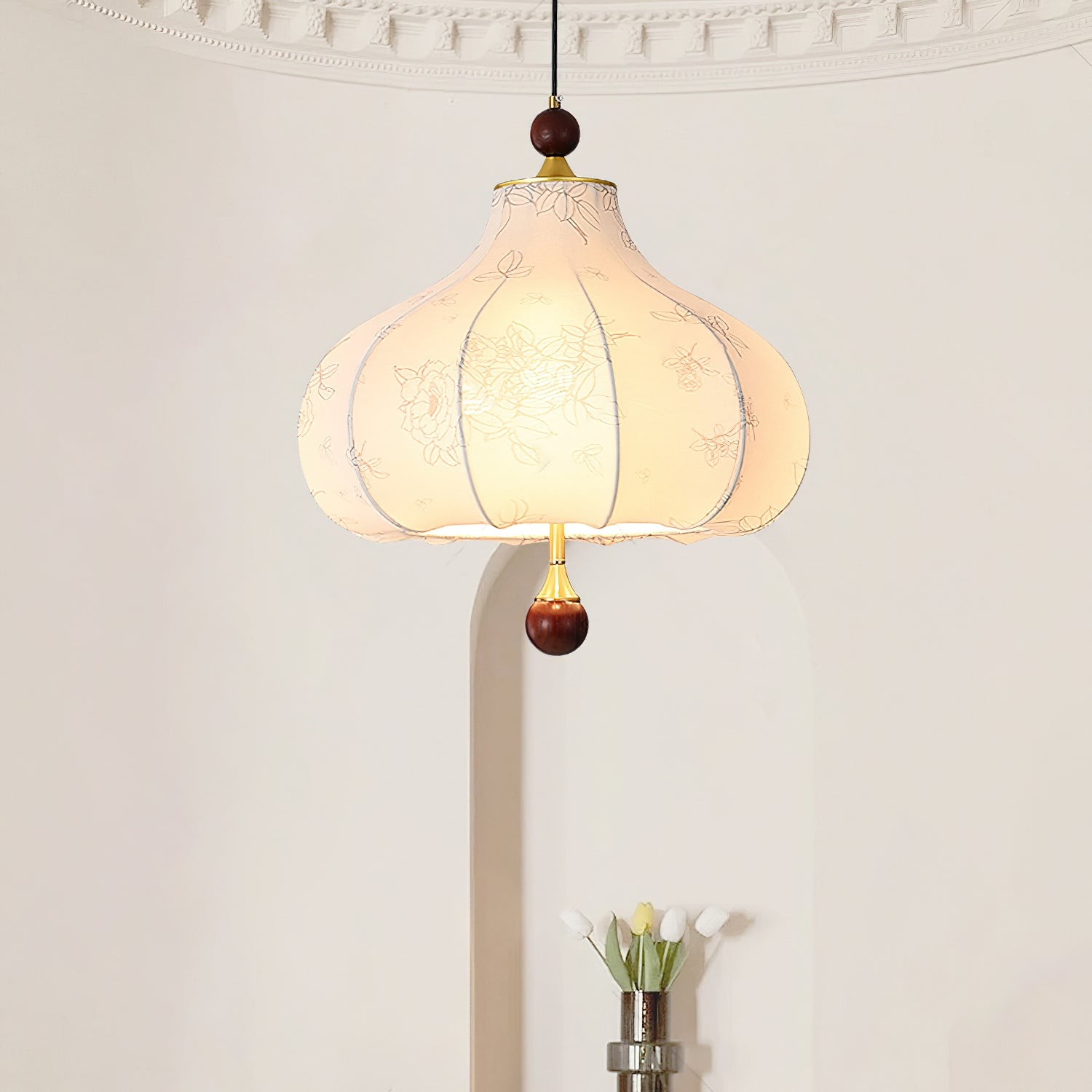 Franse Retro Stoffen Patroon Hanglamp HL496