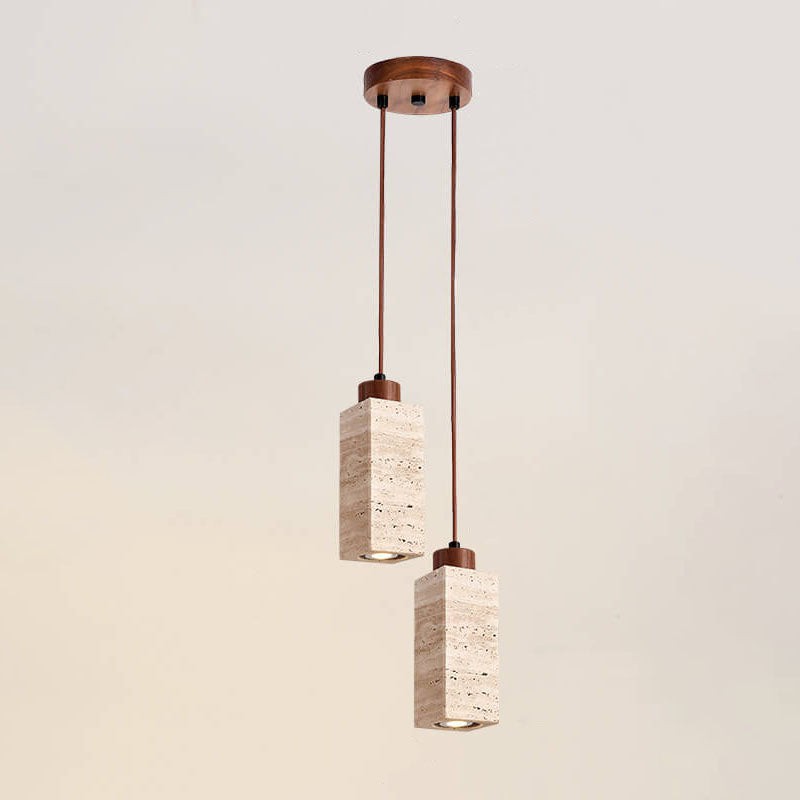 Wabi Sabi hanglamp van massief hout en steen HL971