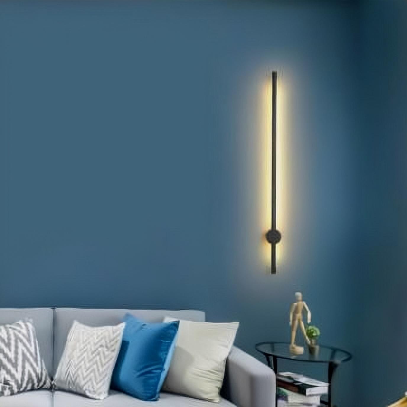 Moderne Industriële Zwarte Lineaire LED Binnen Wandlampen HL182