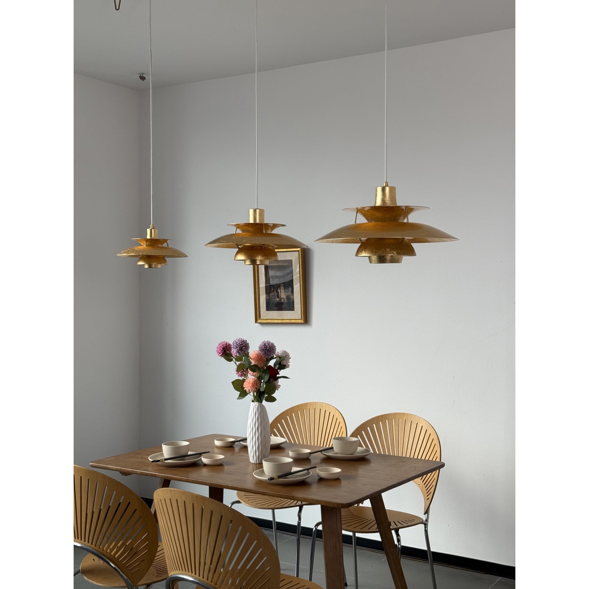 Hanglamp HL3315 met gouden folie