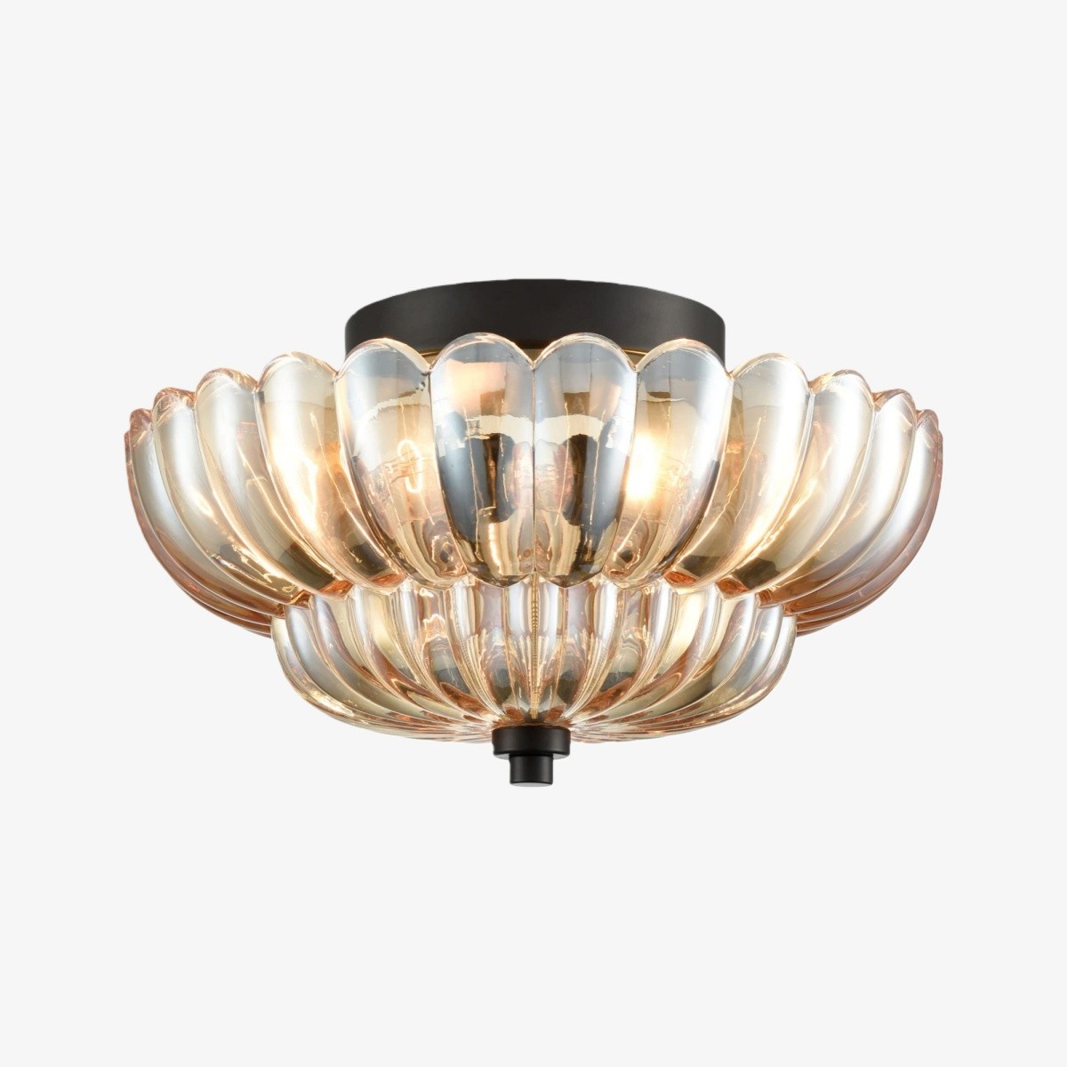 Orilanavo Glazen Plafondlamp met Halfverzonken Montage - Stijlvol Paraplu-ontwerp voor Slaapkamer en Woonkamer HL2421