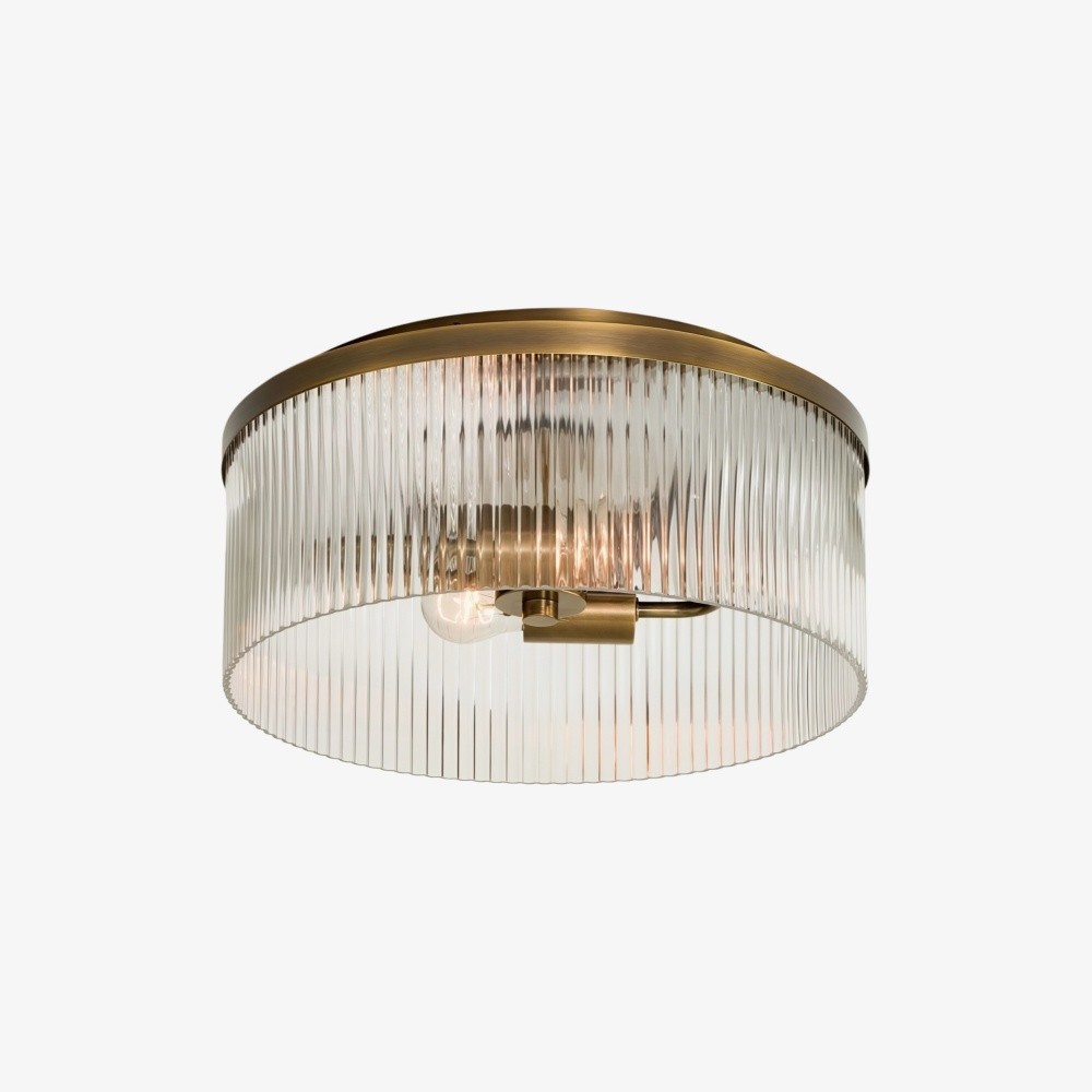 Cooper Geribbelde Glazen Plafondlamp HL1004