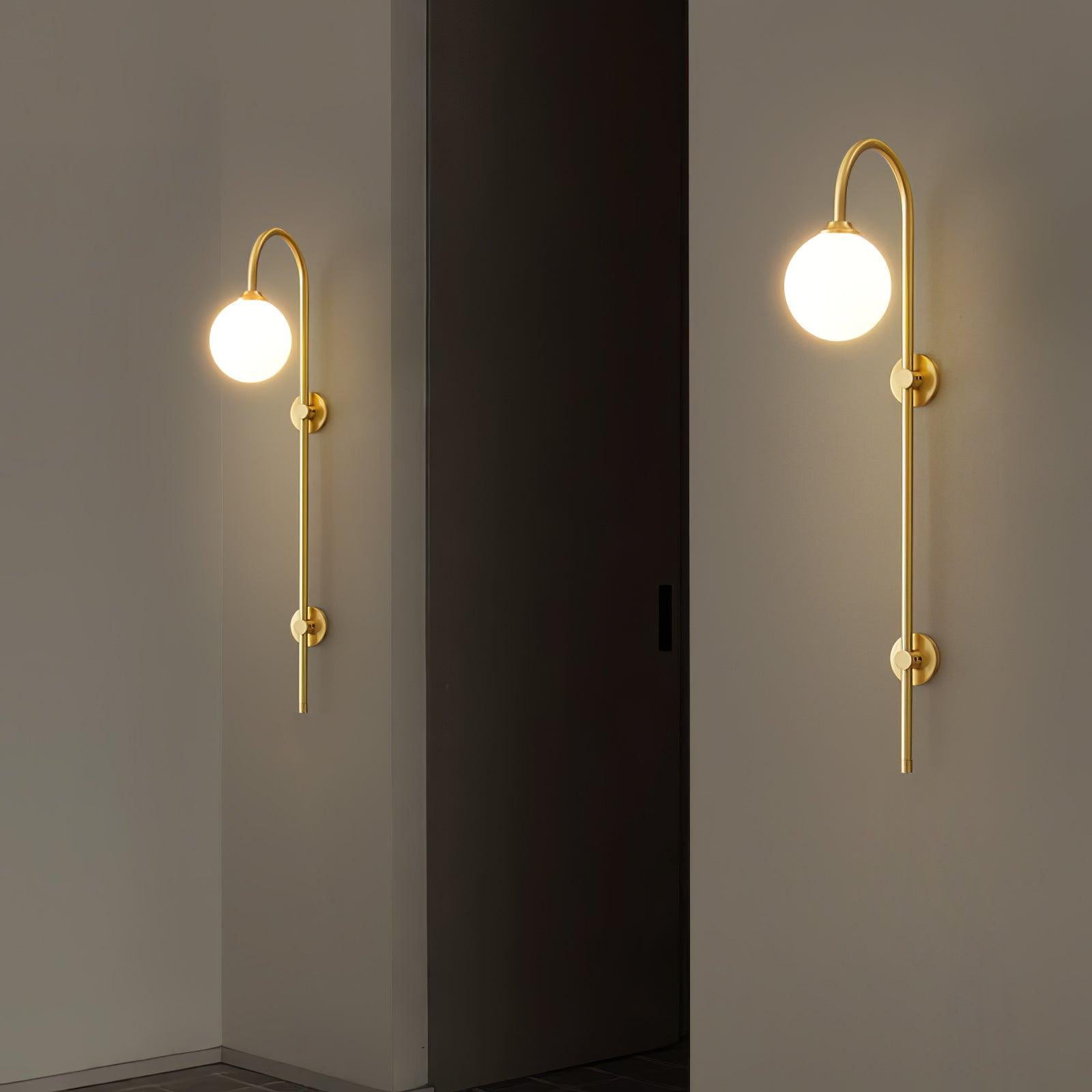 Globe Messing Wandlamp HL534