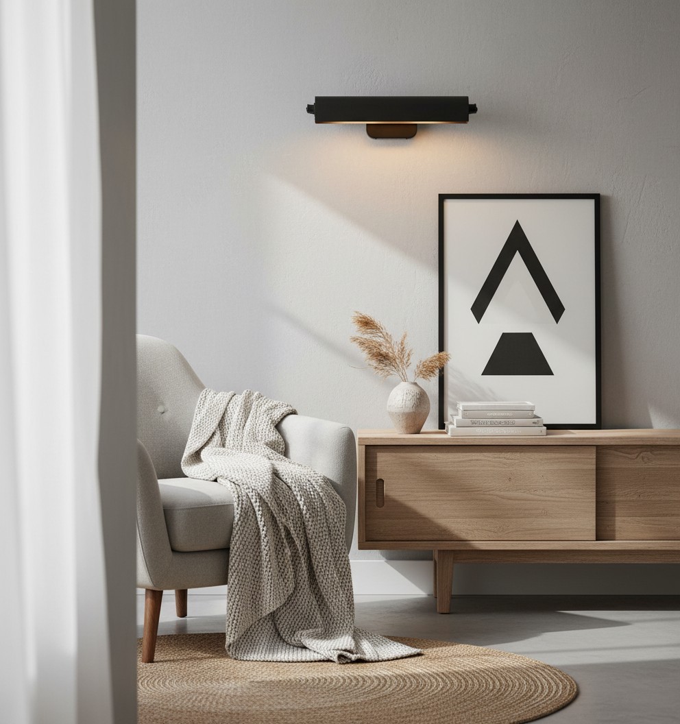 Modo Schilderijlamp met verstelbare zwenkarm, klassieke kunstgalerielamp voor wanddecoratie HL2370