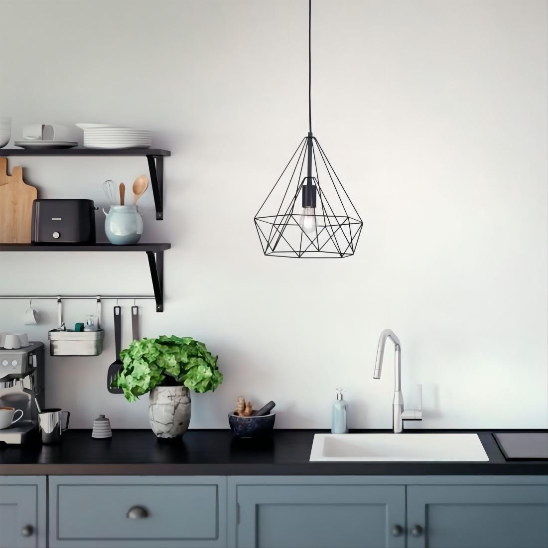 Zwarte Draad Hanglamp