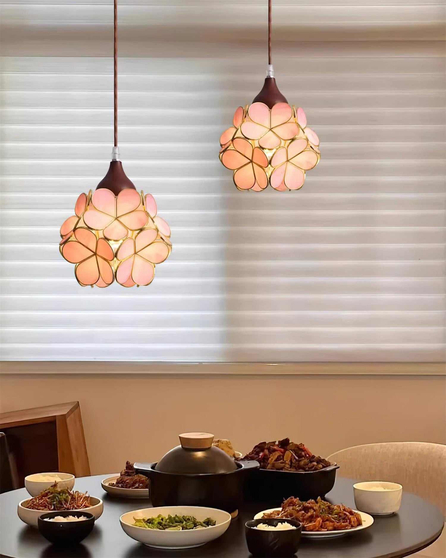 Franse creatieve pastorale stijl bloemen hanglamp HL595